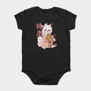 The cutest Japanese dog 6 - How to get fit - Peanut butter version Baby Bodysuit